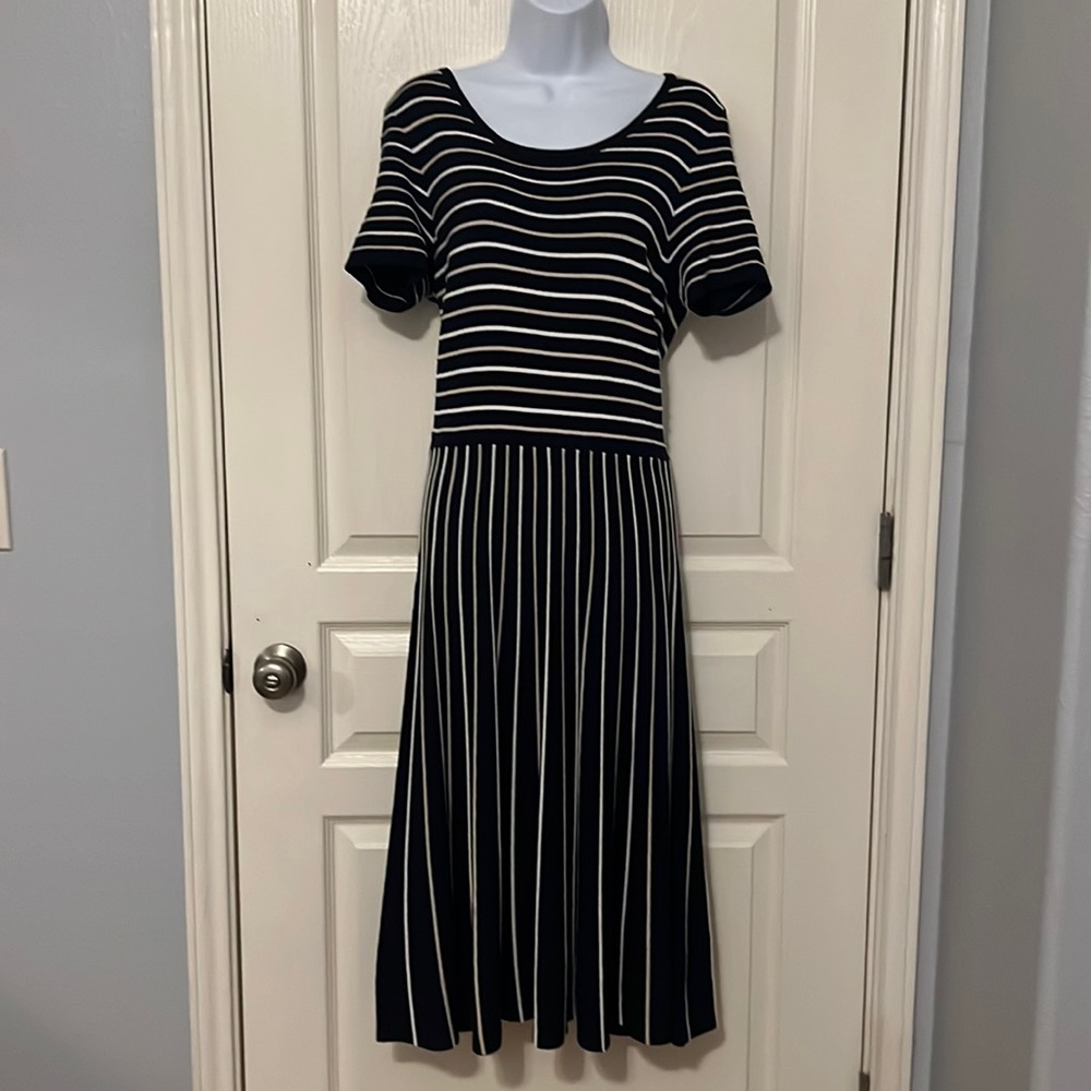 NWT. Jones of NY. Navi striped sweater dress.